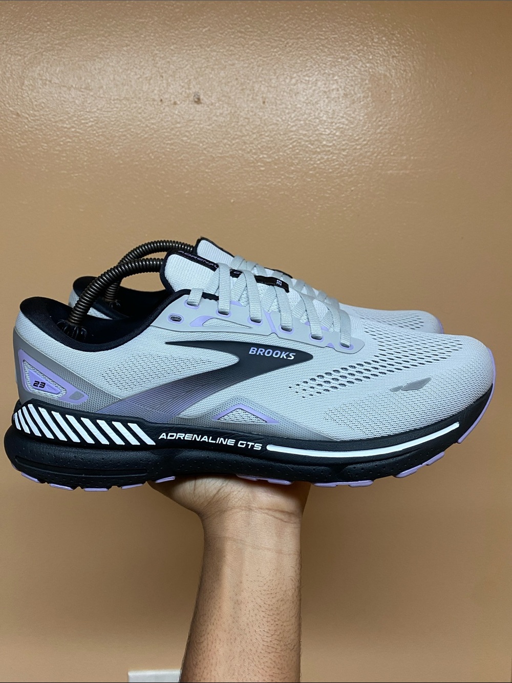 Brooks Adrenaline GTS 23 Women’s Running Sneakers “Grey/Black/Purple” Size 12